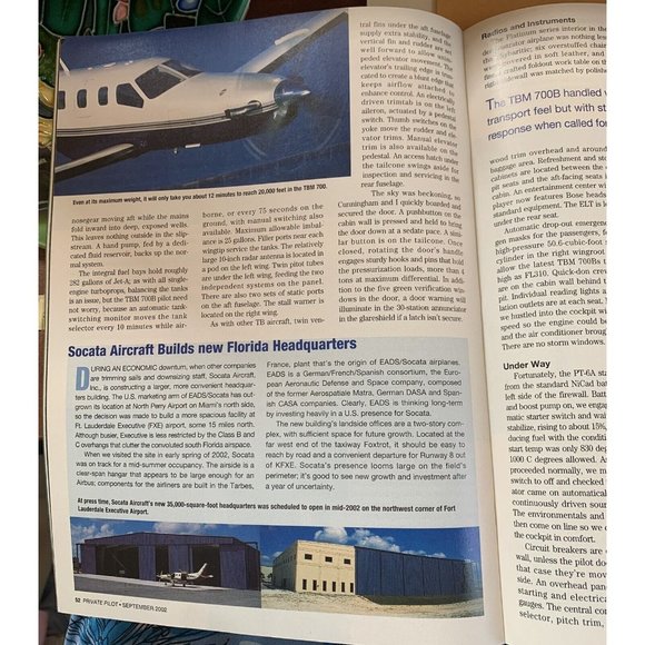Private Pilot Aviation Magazine Sept 2002  Socata Avionics GPS Planes Flying - Picture 5 of 5